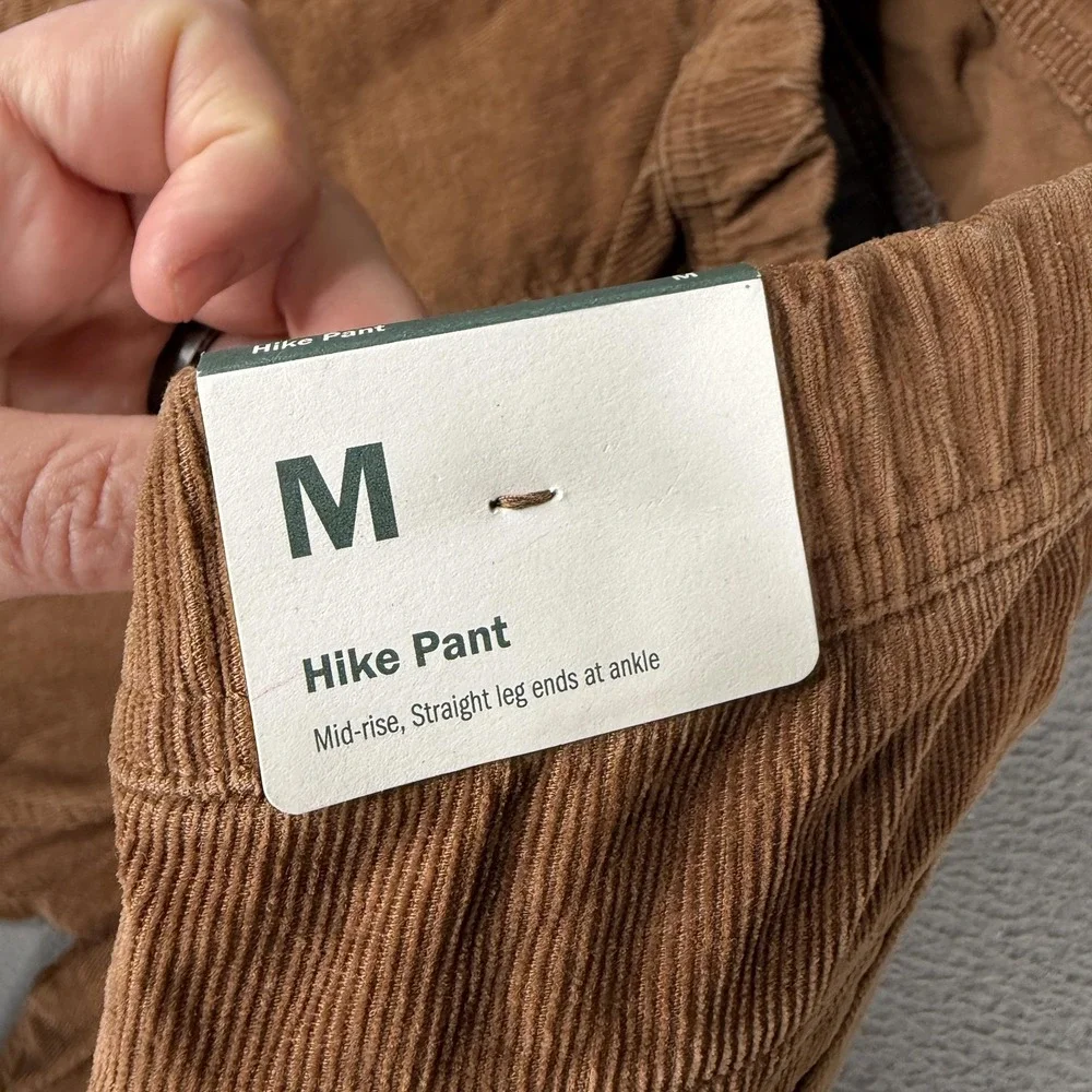 Alpine Design Pants Womens Medium Brown AD Hiking Corduroy Drawstring Outdoor